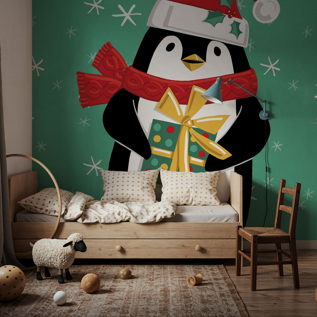 Festive Christmas IV Mural Wallpaper - room preview 04