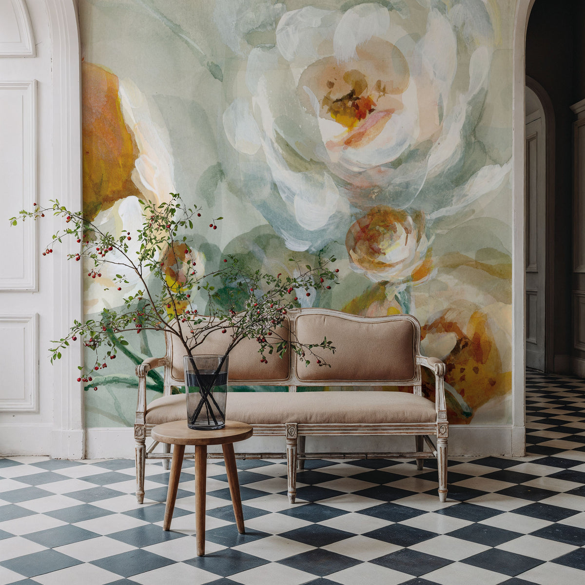 Fall Blossoms Panel III Mural Wallpaper - room preview 04