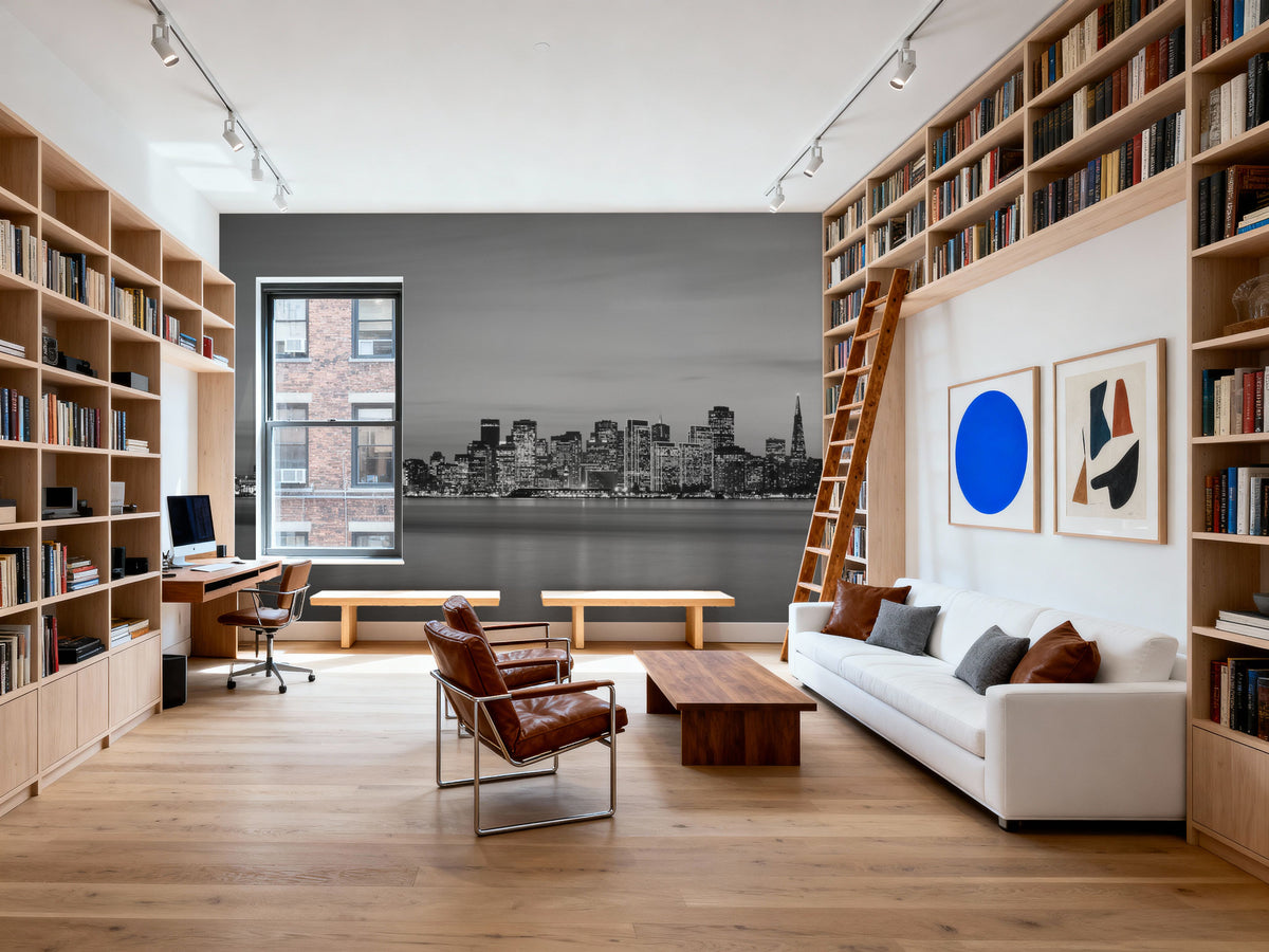 Midnight Metropolis Mural Wallpaper - room preview 04