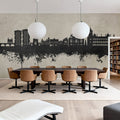 Wakefield England Skyline Concrete Mural Wallpaper - room preview 04