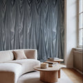 Medici Drapes, Stone Blue Mural Wallpaper - room preview 04