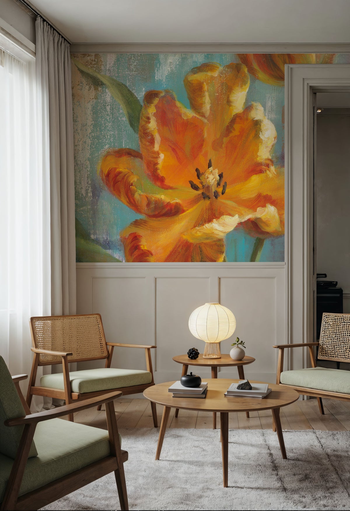 Parrot Tulips I Mural Wallpaper - room preview 04