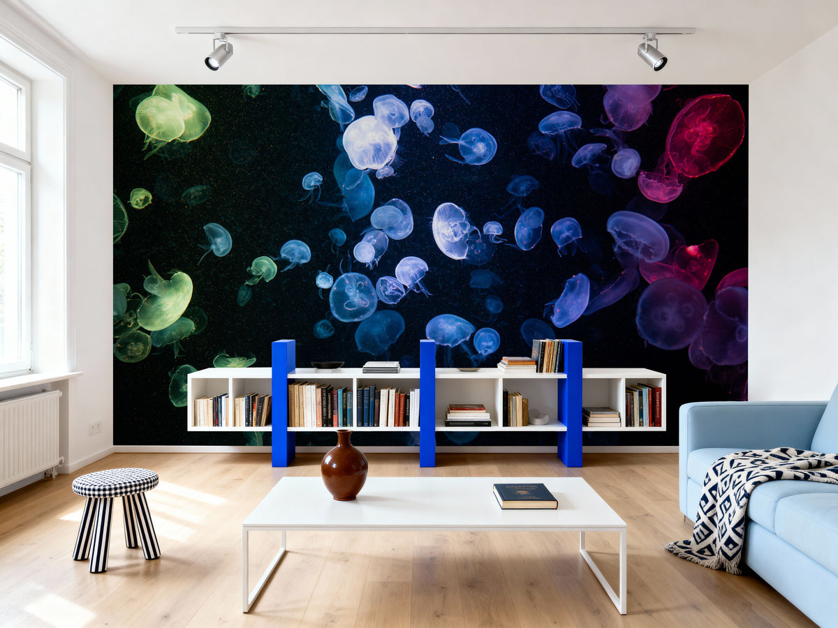 Jellyfish Disco Mural Wallpaper - room preview 04