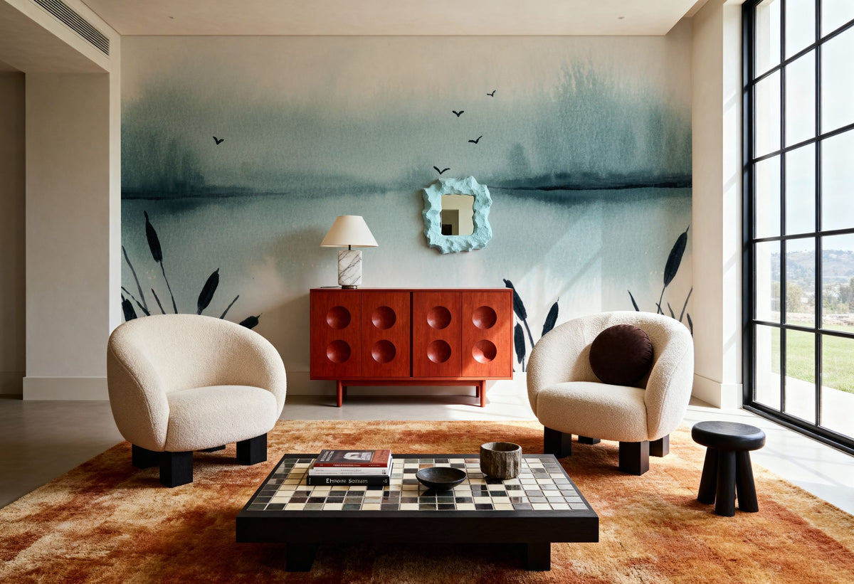 Lakeview Mural Wallpaper - room preview 04