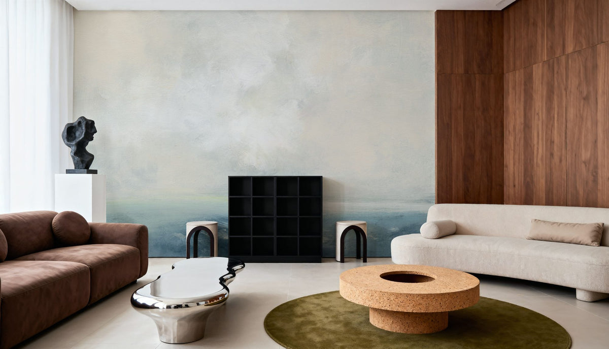 Oceanside Neutral Mural Wallpaper - room preview 04