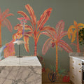 Colorful Jungle, Seafoam Mural Wallpaper - room preview 04