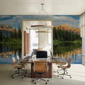 Two Jack Lake Trees Mural Wallpaper - room preview 04