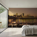 Riverfront Sunset Panorama Mural Wallpaper - room preview 04