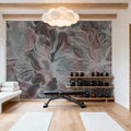 Seeing Through Leaves Red Mural Wallpaper - room preview 04