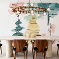 Happy Holiday Trees Mural Wallpaper - room preview 04