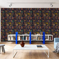 Statement Palms Petite, Midnight Mural Wallpaper - room preview 04