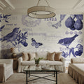 Botanical Blue I Mural Wallpaper - room preview 04