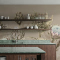 Artichoke Blooms, Mocha Mural Wallpaper - room preview 04