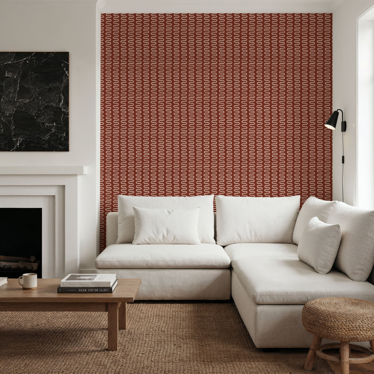 Serpentine Lines Mural Wallpaper - room preview 04