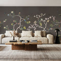 Birds in the Garden Dark Mural Wallpaper - room preview 04