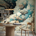 Clouds and Waves Mural Wallpaper - room preview 04