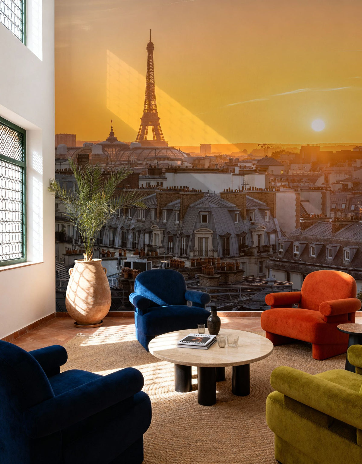 Sunset in Paris Mural Wallpaper - room preview 04