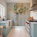Pampas and Eucalyptus Bouquet Mural Wallpaper - room preview 04