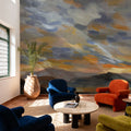 High Desert Sky I Navy Mural Wallpaper - room preview 04