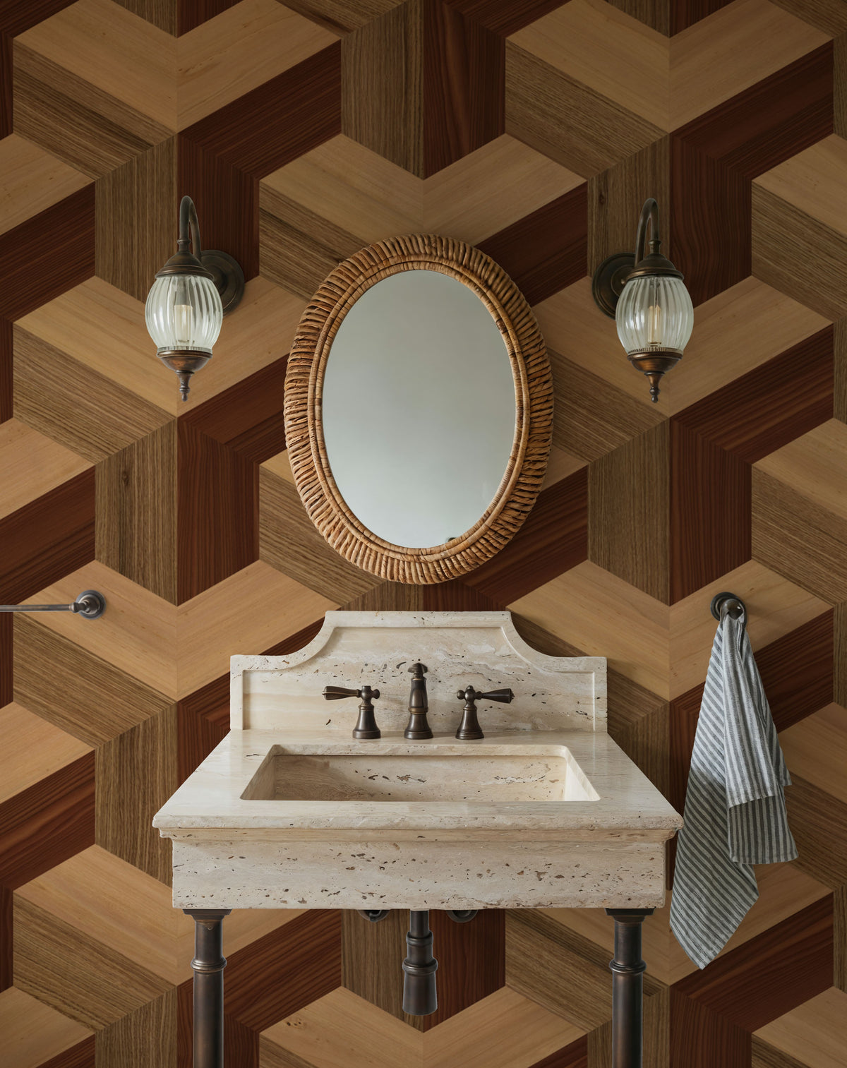 Infinity Wood Mural Wallpaper - room preview 04