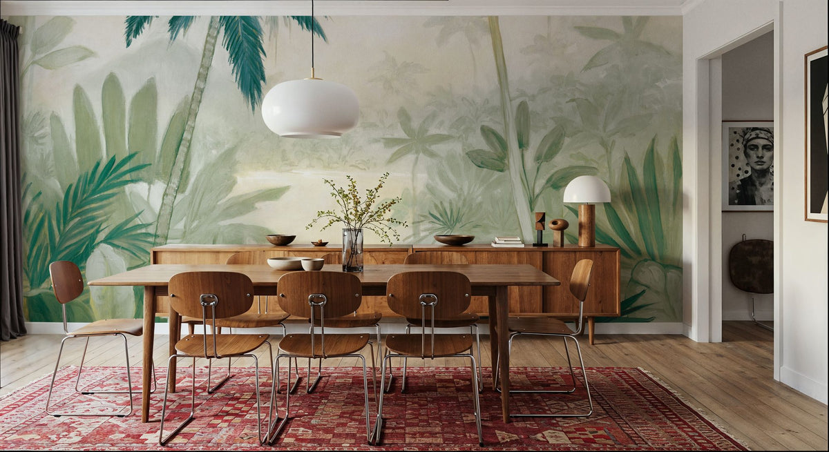 Palm Lagoon Mural Wallpaper - room preview 04