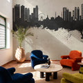 Sharjah Skyline Concrete Mural Wallpaper - room preview 04