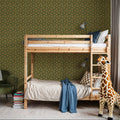 Autumn Buds Green Mural Wallpaper - room preview 04
