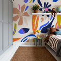 Fun Doodle Florals Mural Wallpaper - room preview 04