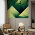 Reduced Mountains Green Mural Wallpaper - room preview 04