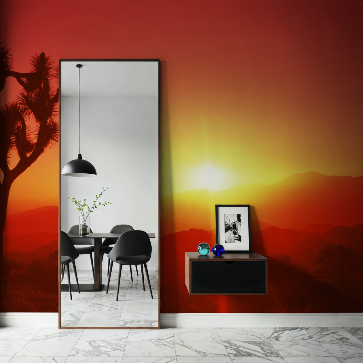 Desert Flame Joshua Tree Mural Wallpaper - room preview 04