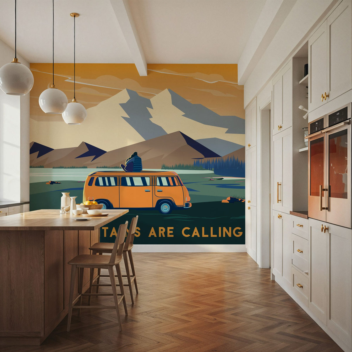 The Mountains Are Calling Mural Wallpaper - room preview 04