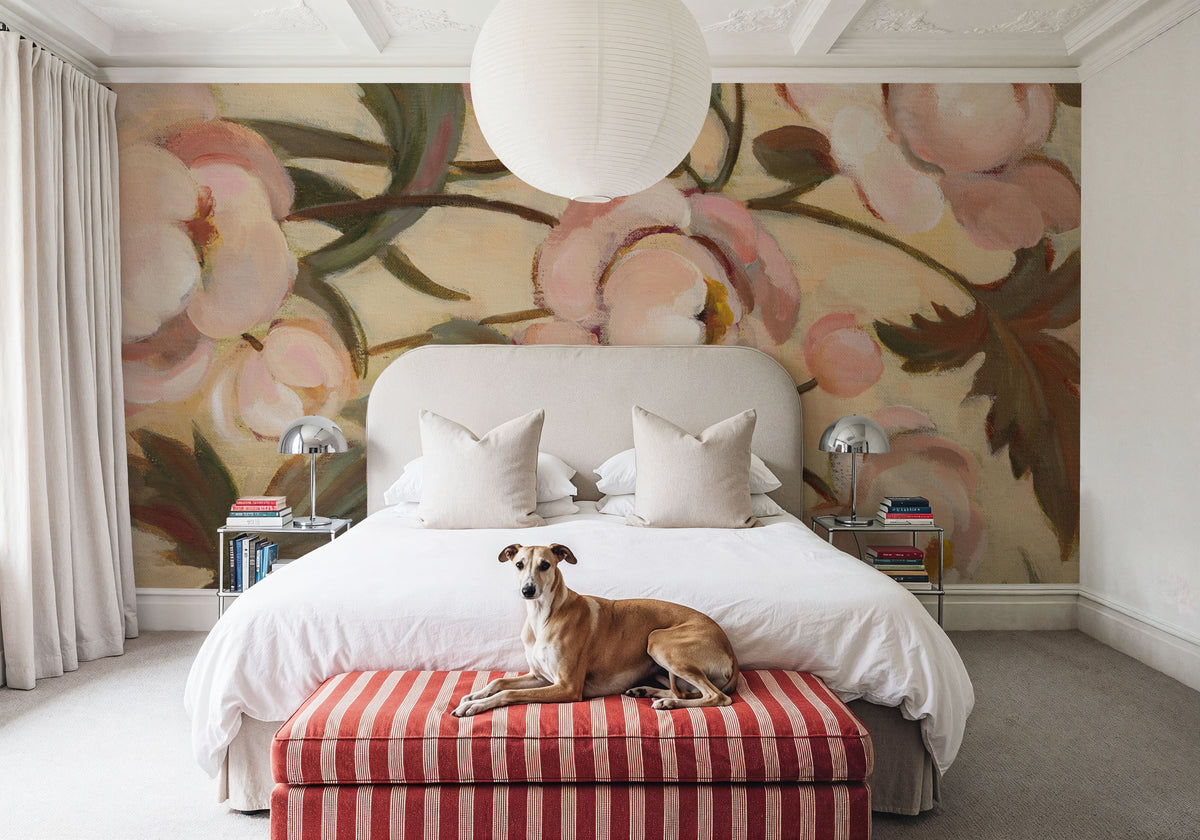 Garden Peonies I Mural Wallpaper - room preview 04