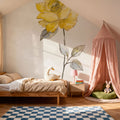 Sunny Roses Flower II Mural Wallpaper - room preview 04