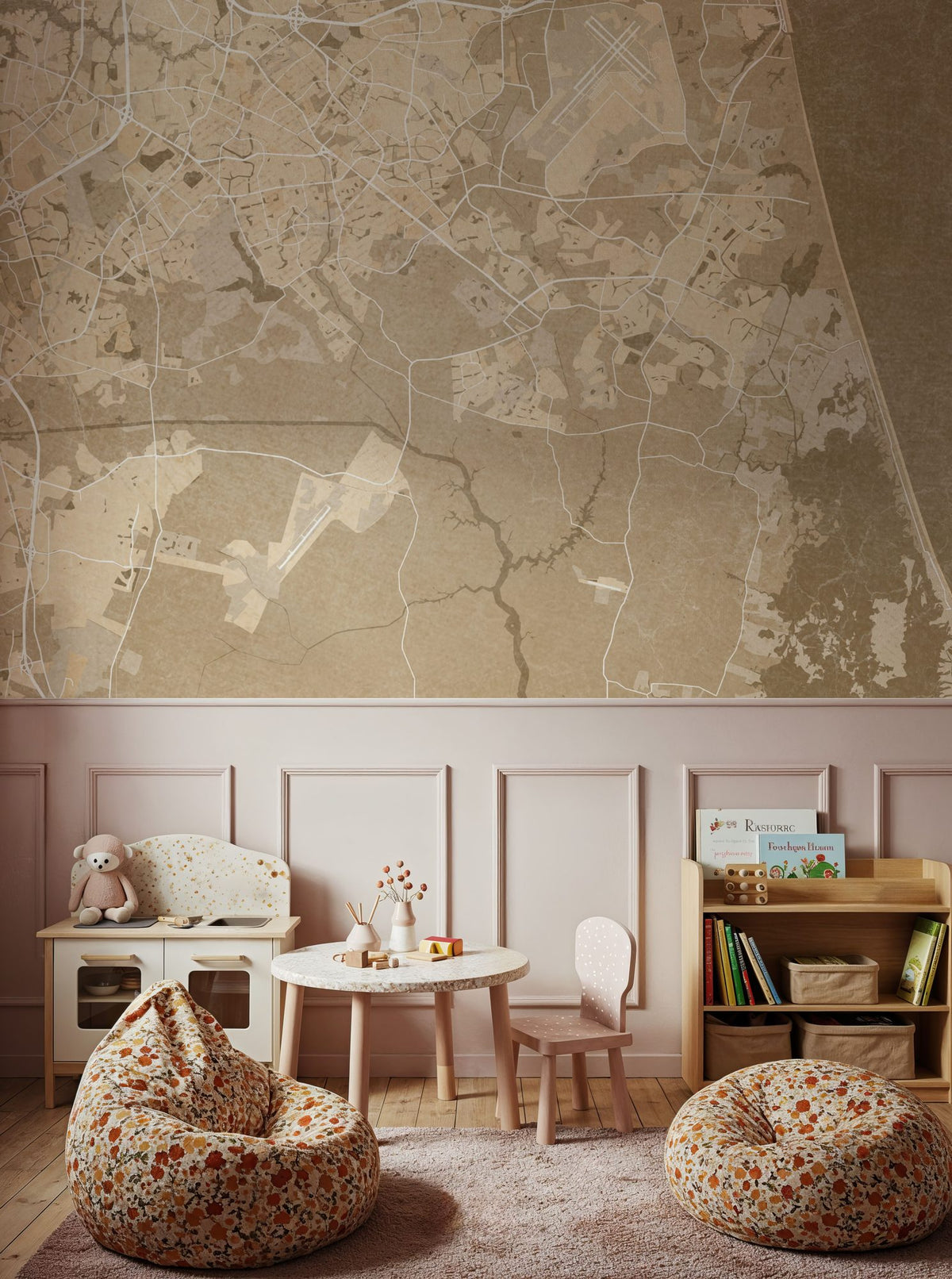 Virginia Beach Ochre Mural Wallpaper - room preview 04