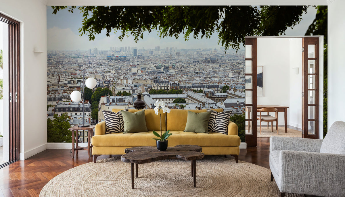 Paris Skyline From Montmartre Mural Wallpaper - room preview 04