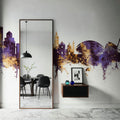 Valencia Spain Skyline Purple & Gold Mural Wallpaper - room preview 04