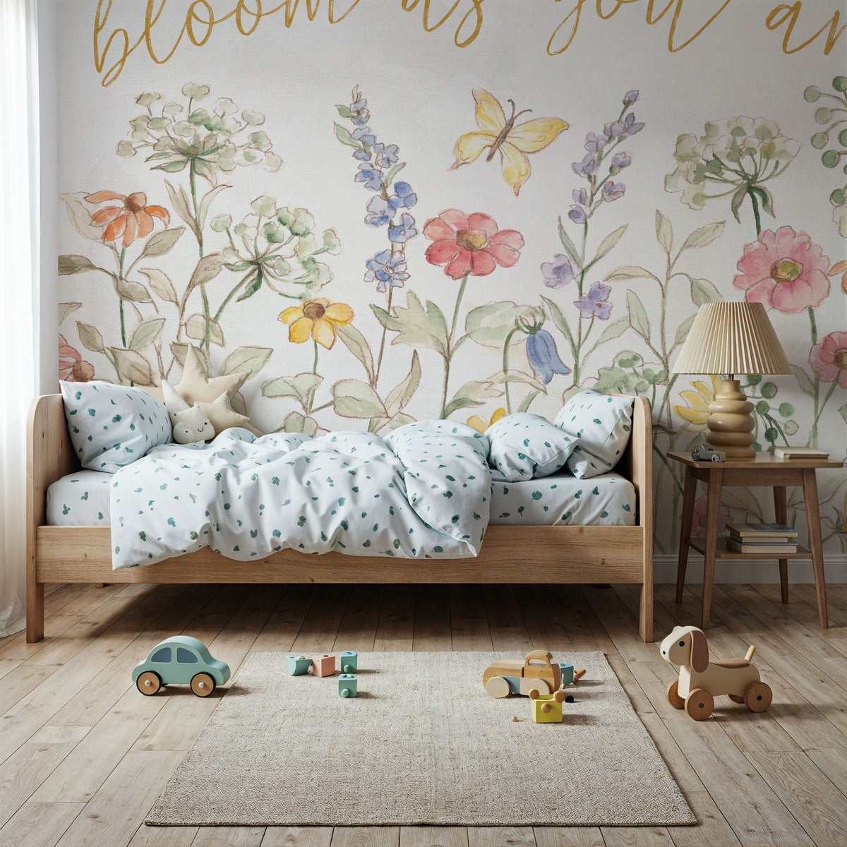 Wild Blooms I Mural Wallpaper - Light Tone - room preview 04