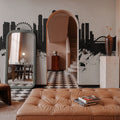 Singapore Skyline Black & White Mural Wallpaper - room preview 04