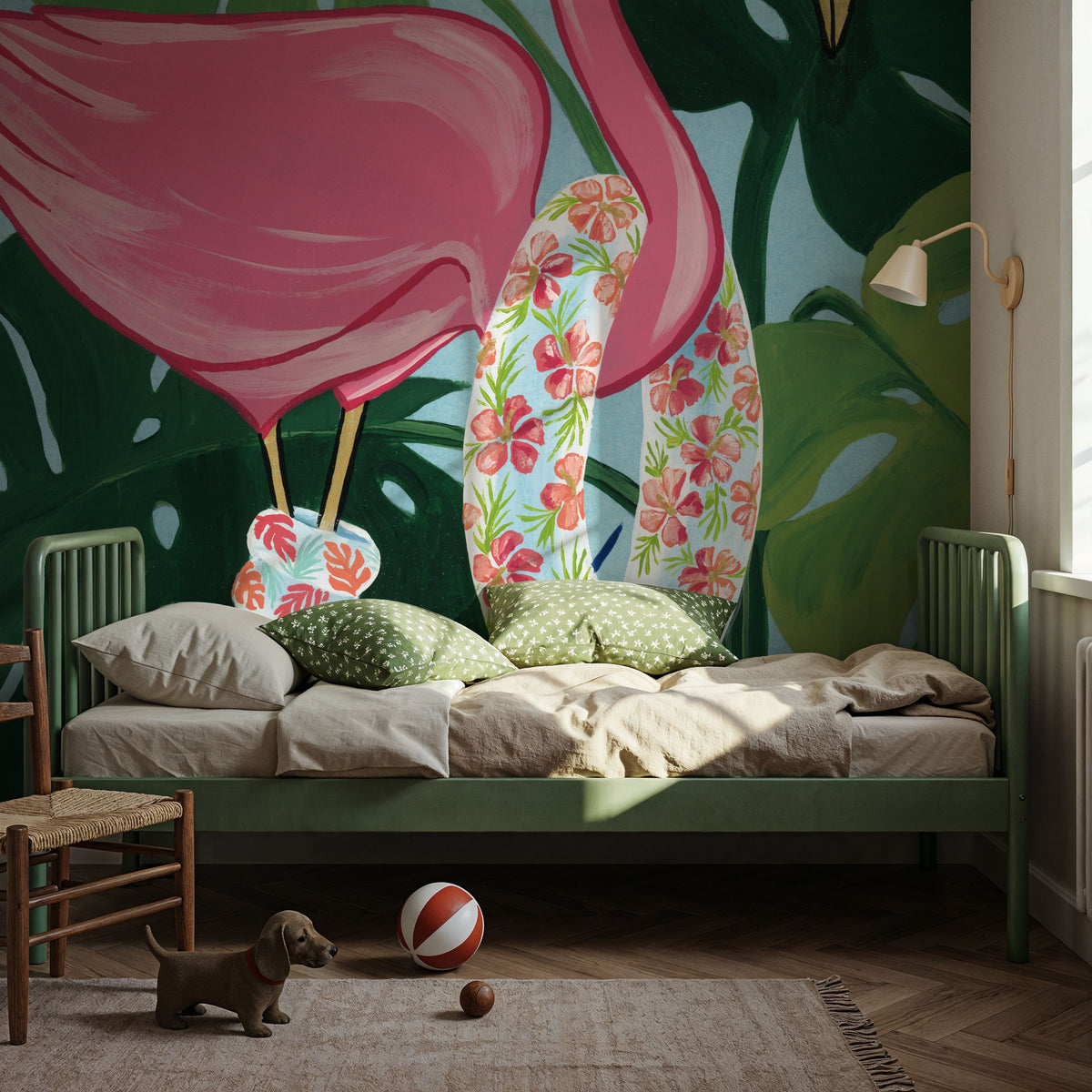 Flamingo Happy Hour II Mural Wallpaper - room preview 04