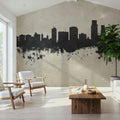 Corpus Christi Texas Skyline Concrete Mural Wallpaper - room preview 04