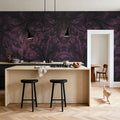 Shielded Leaf Purple Mural Wallpaper - room preview 04
