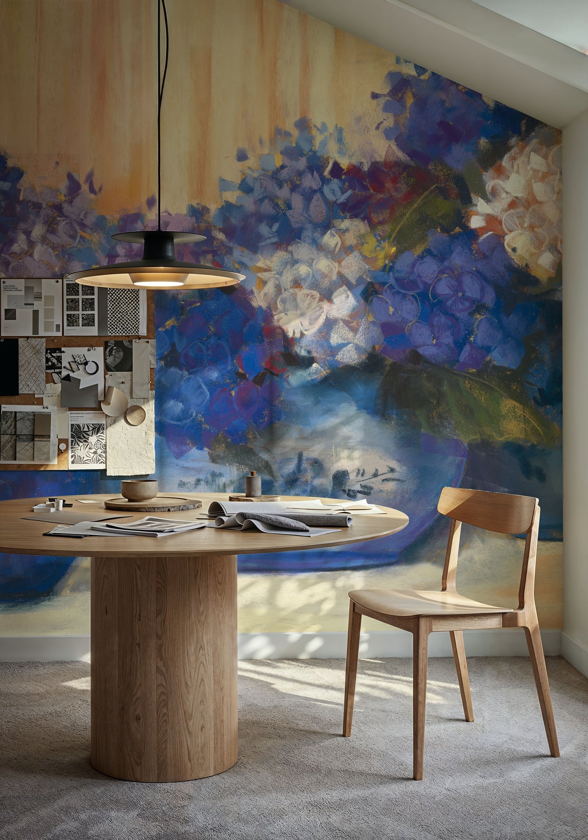Country Hydrangea Mural Wallpaper - room preview 04
