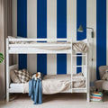 Scalloped Circus Stripes, Blueberry Mural Wallpaper - room preview 04