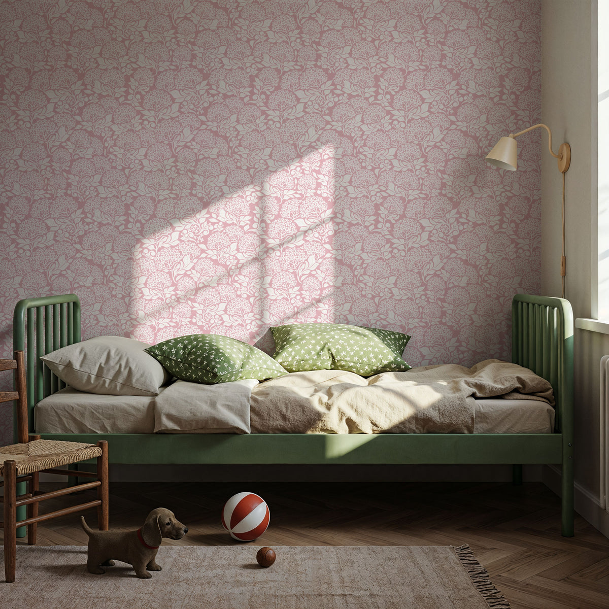 Hydrangea, Blush Pink Mural Wallpaper - room preview 04