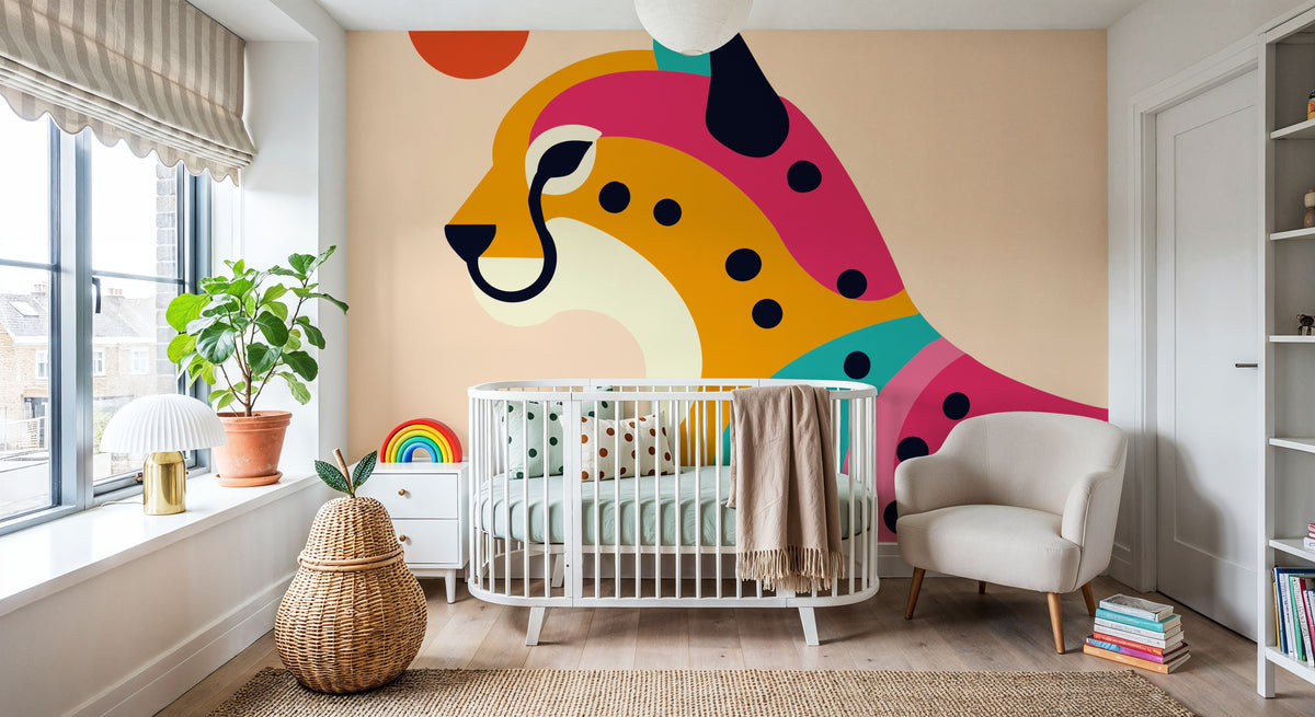 Safari Cat I Mural Wallpaper - room preview 04