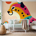 Safari Cat I Mural Wallpaper - room preview 04