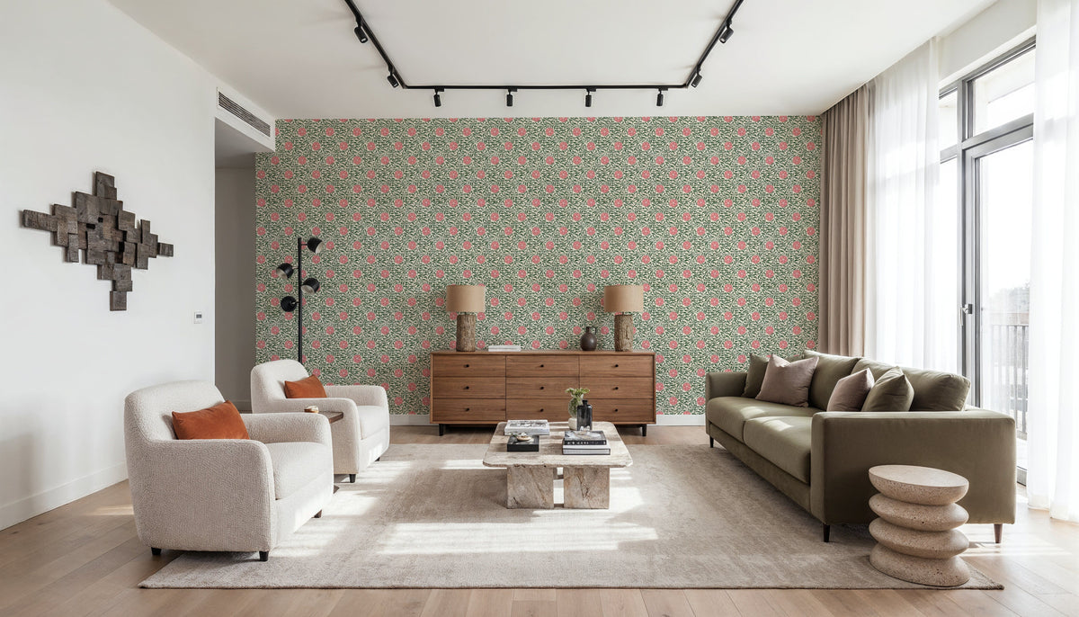 Authentique, Rose Pink Mural Wallpaper - room preview 04