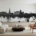 Solihull England Skyline Black & White Mural Wallpaper - room preview 04