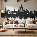 Winchester England Skyline Black & White Mural Wallpaper - room preview 04