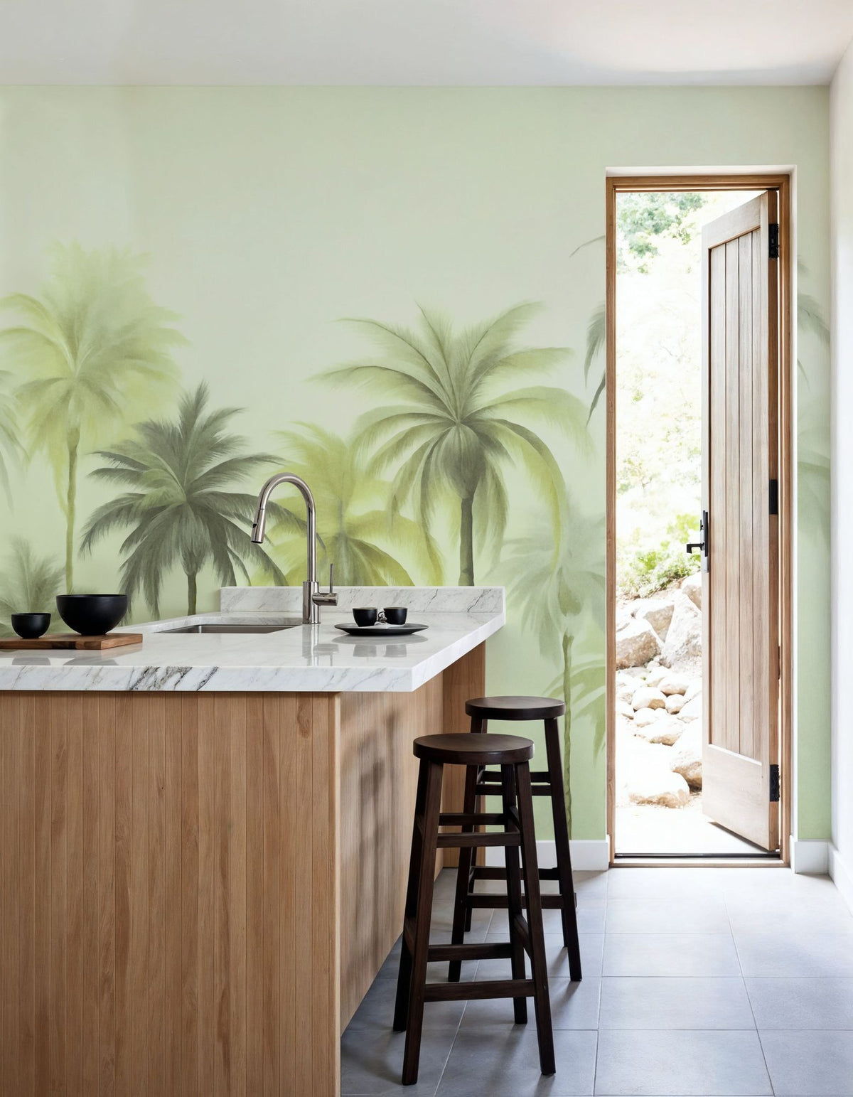 Tropical Palm Cove II Mural Wallpaper - room preview 04